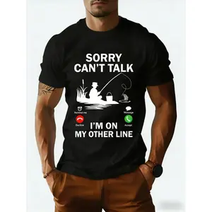 Sorry Can't Talk I'm On My Other Line Funny Fishing T-Shirt