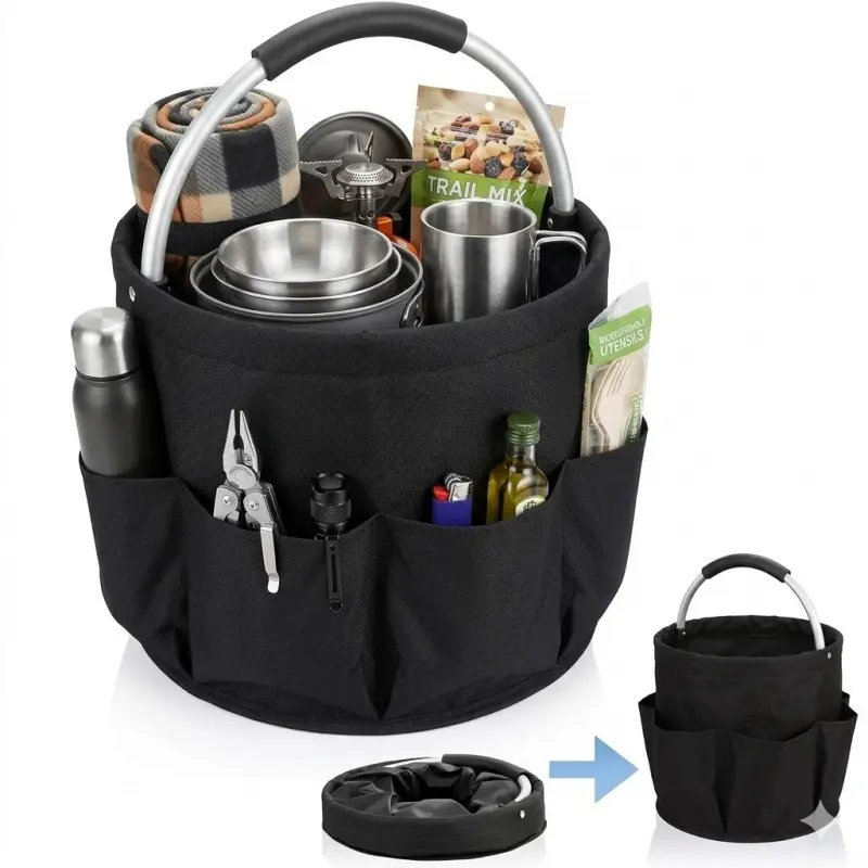 Cleaning Caddy for Cleaning Supplies, 16L Cleaning Supply Caddy with Handle Foldable Cleaning Supplies Organizer Bucket Tool Bag Organizer Cleaning Products Organizers for Home,