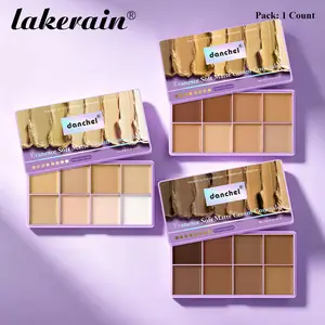 Danchel Eight Colors Waterproof Soft Matte Concealer Palette, High Coverage, Cover Dark Circles & Tattoos, Summer Vibe K-Beauty, Daily Use, Perfect Gift for Women