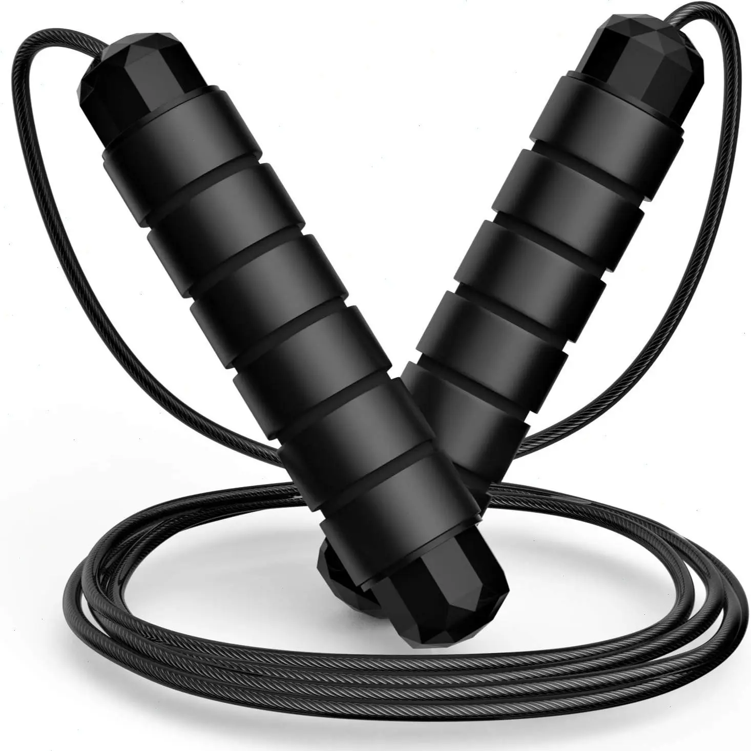 Adjustable Pro Speed Jump Rope-Ball Bearing Swivel, Tangle-Free, Quick-Adjust, Ergonomic Grips | Home Gym Equipment