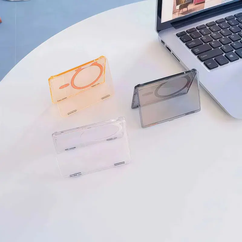 Transparent For MagSafe Card Sleeve Ultra-thin Phone Stand Function Magnetic Stand Card Holder Lightweight for Apple /iPhone