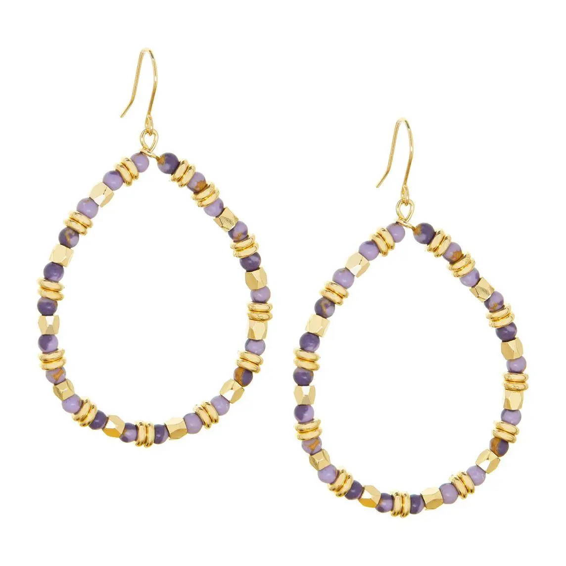 Marlyn Schiff Beaded Teardrop Dangle Earrings