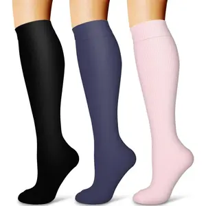 3 Pack  Socks Women & Men- ,,Travel, Flight Socks-Running & Fitness