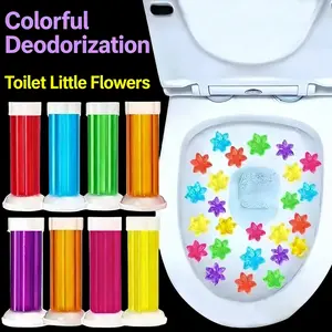 42 Flowers Toilet Gel Stamp 3-Pack | 6 Fresh Scents | Long-Lasting Deodorizing Bathroom Cleaner