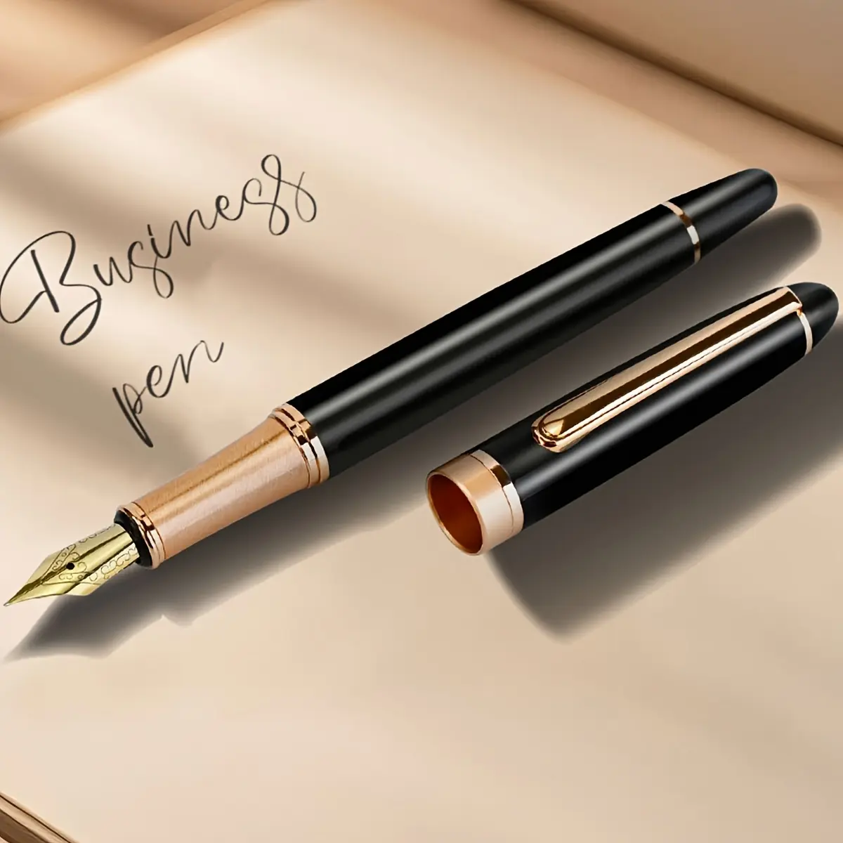 1 Pc Steel 0.5 mm Fine Tip Artistic Calligraphy Pen - Metal Pen Holder (3.4 mm Diameter Fit), Elegant Premium Office Stationery, for Creative Work, Holiday Gifts, 0.5 Mm Pen
