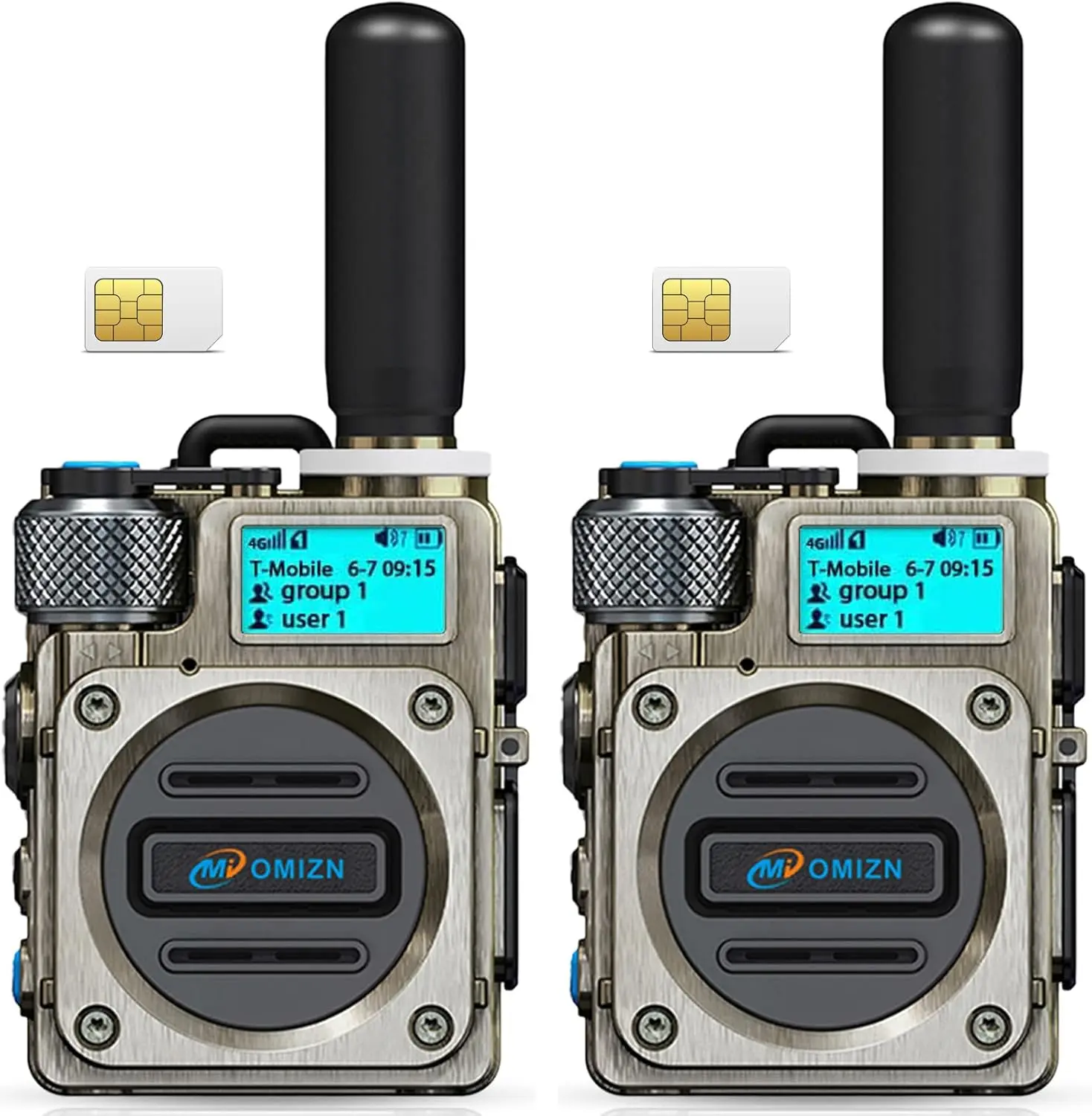 OMI M6 Long Range Walkie Talkie 5000km Outdoor Emergency Safety Poc Two Way Radio NO-Monthly-Fee Perfect for Camping Hunting Construction Site Truckers Taxi Drivers