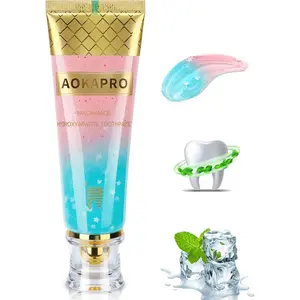 Niacinamide Whitening Toothpaste, Hydroxyapatite Toothpaste, Effectively Whitens Teeth, Protects Tooth Enamel, Freshens Breath 24 Hours, Fluoride-Free Formula is Suitable for Sensitive Teeth