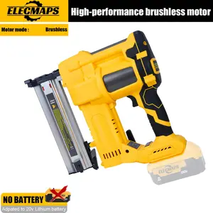 ELECMAPS Powerful Cordless Electric Nail Gun, Air Pump Heavy Duty Nail Gun, Brushless Electric Nail Gun, 2-in-1 Electric Nail Gun, Dual Mode, Tool Only, Ideal For Home Renovation And Woodworking