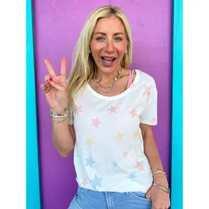 Vintage Stars Scoop Neck Tee