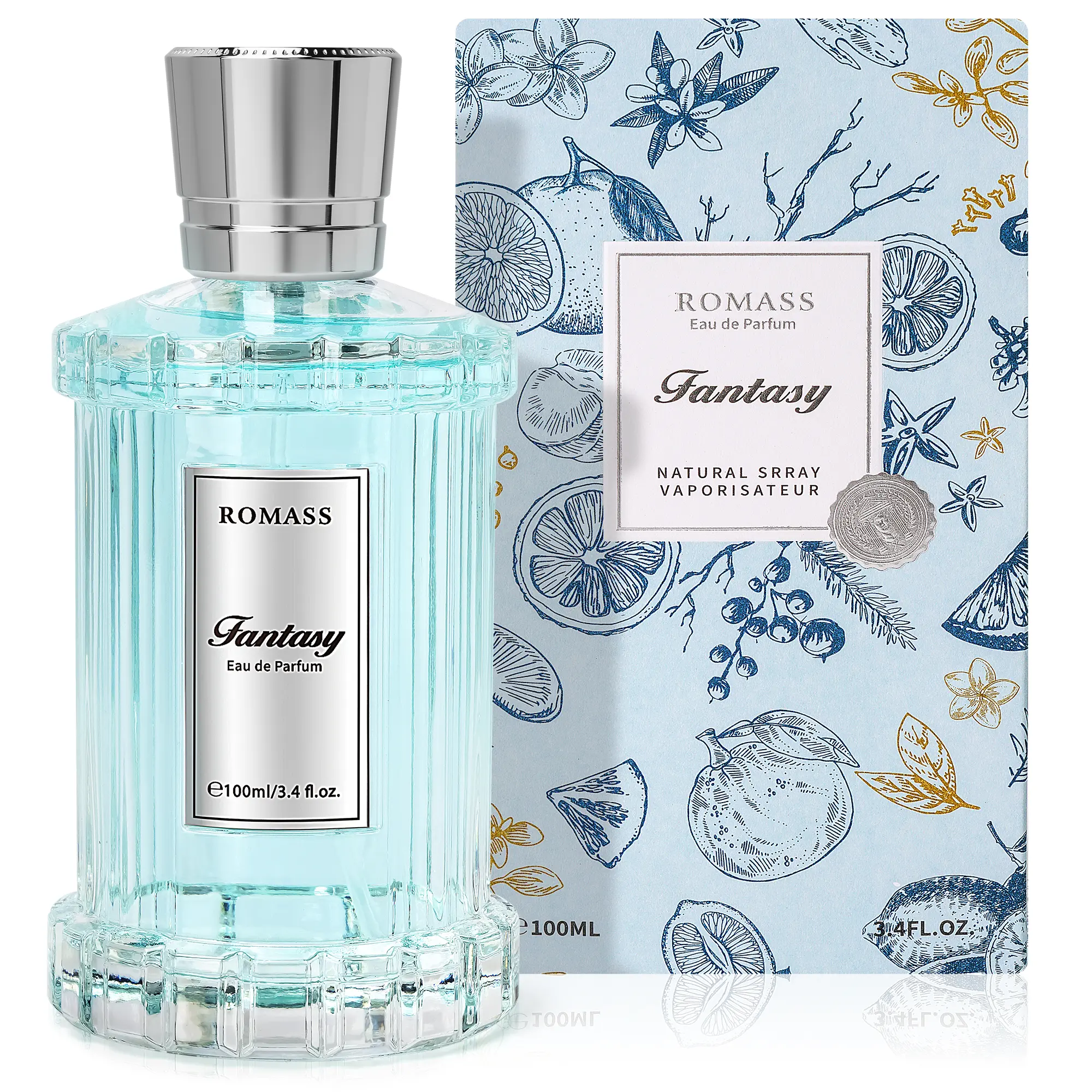 ROMASS Fantasy Unisex Eau de Parfum 100ml with Exotic Floral Woody Amber Fragrance, Orange Blossom, Jasmine, Rose, Vanilla & Cedar #cozyvibes #effortlessbeauty TikTokShopBlackFriday #Summervibes