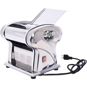 Hdmw Electric Pasta Maker Noodle Maker Pasta Making Machine Dough Roller Cutter Thickness Adjustable Stainless Steel US 110V 135w one blade 2.5mm round noodle