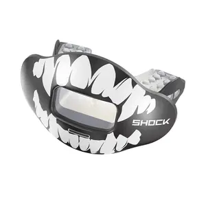 Shock Doctor Max AirFlow Football Mouthguard with Instant Fit and Extra-Large Breathing Channel. Fang design