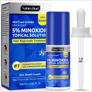 Natureziran Minoxidil Solution 60ML, 5% Active Ingredient, Scalp Care Essence, Daily Haircare Product, Hair Growth Product, Suitable for Hair Thinning, Unisex, Multiple Sizes Available