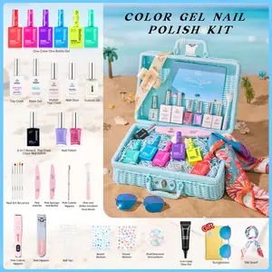 Beetles Sunny Escape Manicure Kit, Gel Nail Polish Starter Kit DIY Nails Art Gift for girl Gift for woman gel x nails  salon nails at home Cutics Mother's Day gift mothersdaygift Spring Nail Summer Nail Vacation Nail #SummerVibes