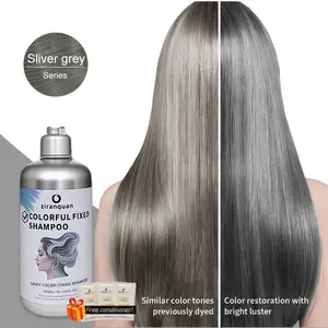Silver Gray Color-Lock Shampoo, Specifically Formulated for Platinum Hair - Gentle Formula with Henna Extract - Long-Lasting Color Lock, Peroxide-Free - Gray-Tone Series - Long-Lasting Color - 10.44 fl oz (approx.310 ml) Gray Hair Color-Protecting Condit