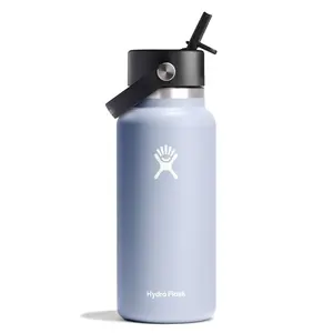 Hydro Flask 32oz Wide Mouth Flex Straw Bottle - Surf: Vacuum-Insulated, BPA-Free