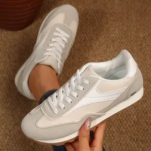 Women's Platform Fashion Sneakers Retro Classic Trainers Casual Lace-up Stylish Tennis Running Walking Shoes