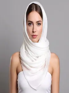 New Arrival Women's Island Silk Embroidered Shawl Scarf, Beach Sun Protection Headscarf Wrap, Fashionable All-In-One Accessory