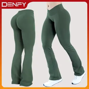 DENFY Vision Flares Fitness BBL Leggings Gymwear Activewear Women Seamless Pants Butt Lifting Crossover V-shape