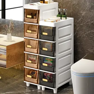 Bathroom crevice cabinet, toilet storage cabinet, light luxury toilet rack, Drawer Storage Cabinet