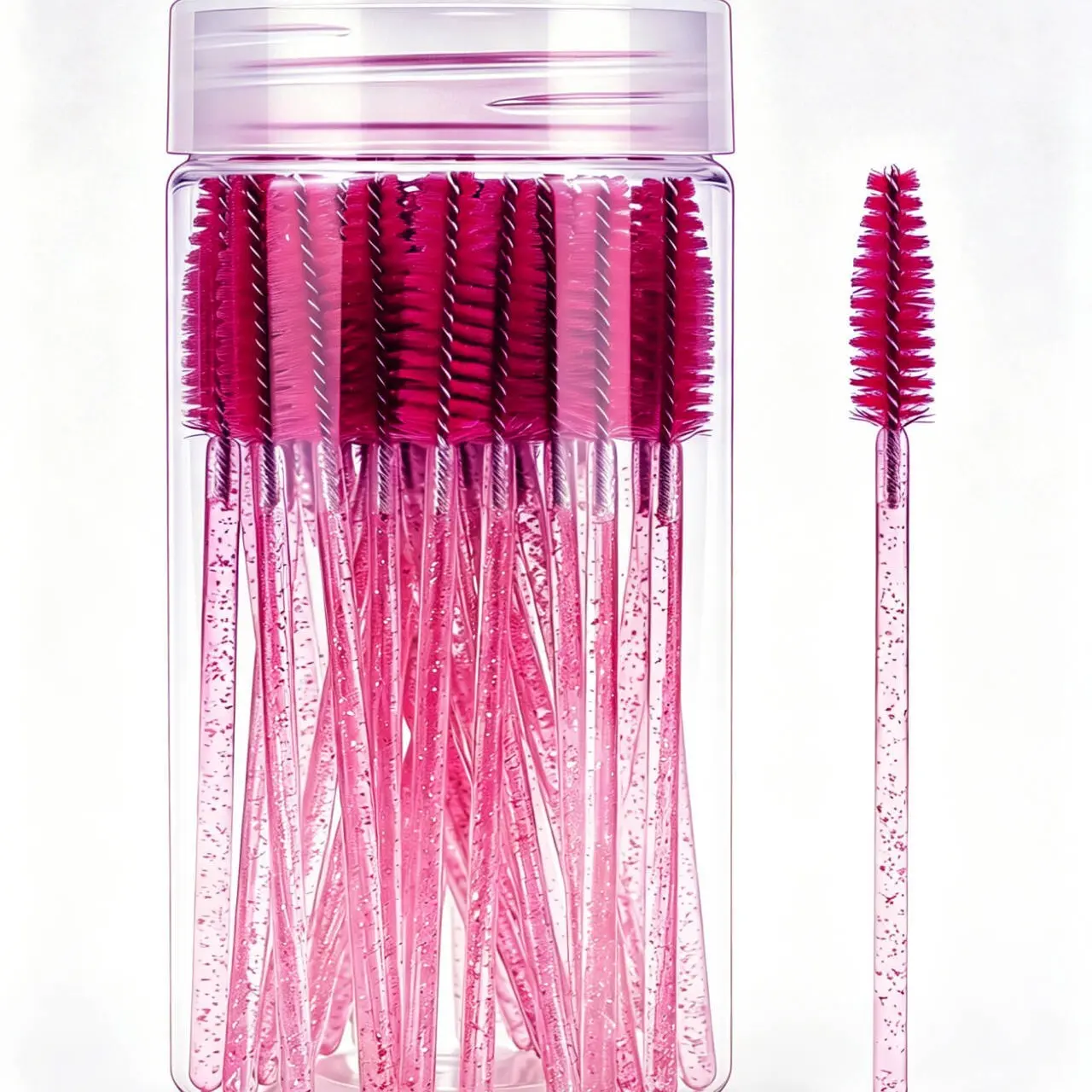 100 Eyebrow Brushes, Eyelash Combs, Eyelash Brushes, Disposable Mascara Brushes, Eyelash Curling Brushes, Used for Eyelash Extension Supplies and Makeup Tools, Eyelash Separator Tool, Beauty Tool