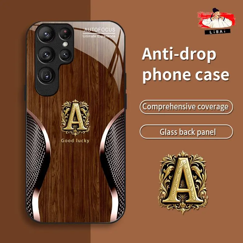 Suitable for [Galaxy S24 Ultra] New retro letter mobile phone case simple explosion-proof mobile phone case affordable anti-fall anti-fingerprint 995