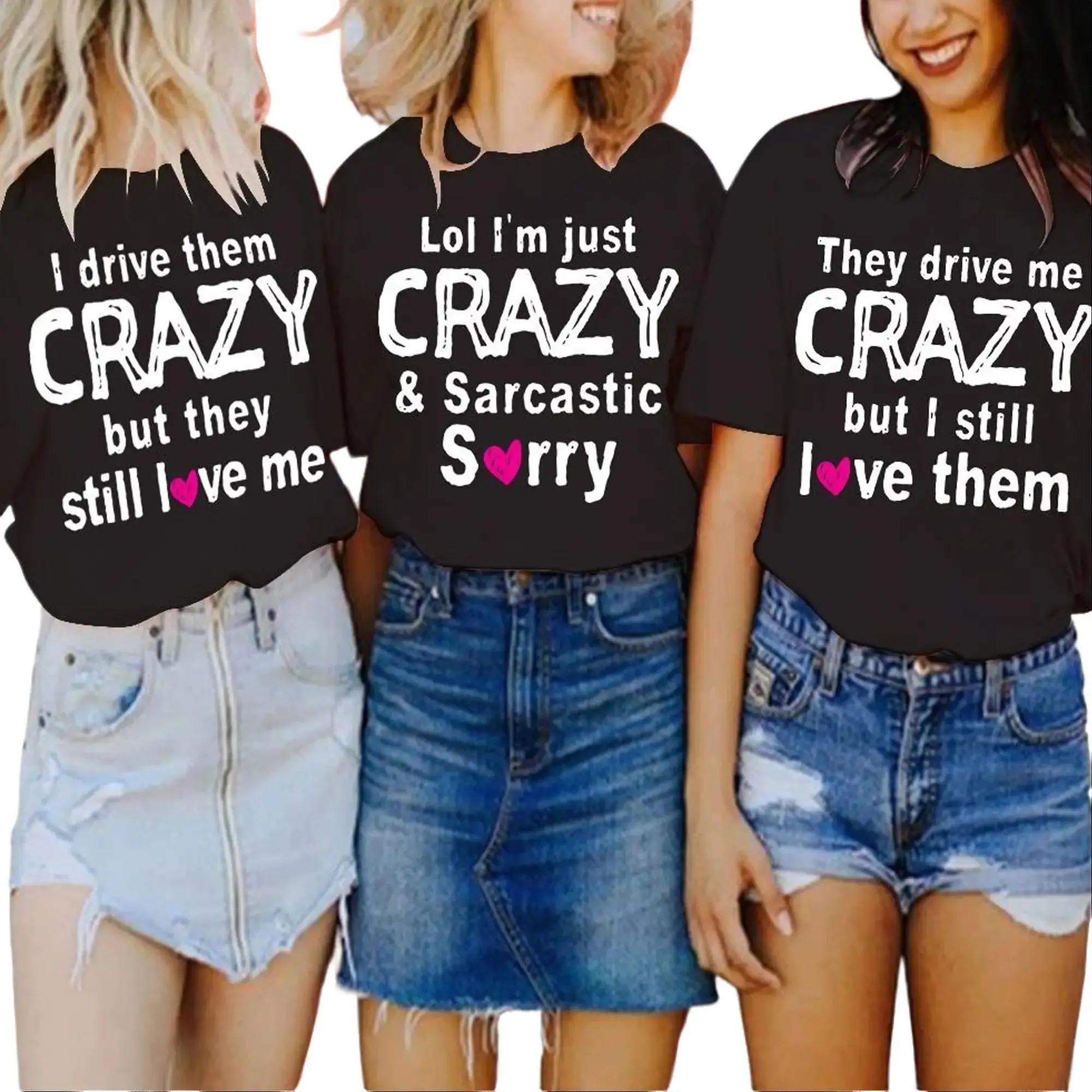 Funny Trio Bestie Shirts For 3, Crazy Friends Matching Tops, I Drive Them Wild Lol I’m Just Nuts They Make Me Wild, Friendship Tee For Men For Women