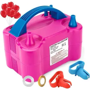 Balloon Pump,110V 600W Balloon Blower Inflator Dual Nozzle Air Pump Balloons Inflator for Decoration,, Sport,Gifts:2 Balloon Tying