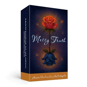 Messy Truth Card 54 Deck, Tarot Card Decks, 13x8 Cm Tarot Divination Game for Ages 14+, Discover Your Path to Overcoming Challenges