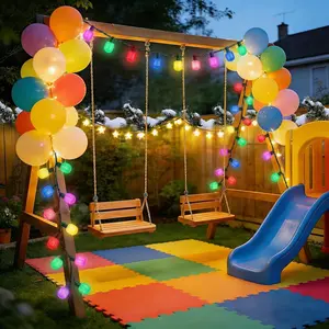 T40 LED String Lights, 25FT Multicolor Waterproof Connectable UL-Certified Outdoor Lights for Living Room Decor