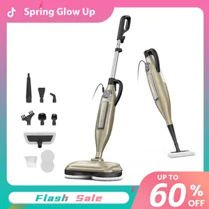 [SpringGlowUp]DEVOAC VM6 Rotating Steam Mop, Electric Cleaner for Sticky Grime & Grease. 10-in-1 with 3 Steam Settings for Floors, Walls, Tiles, Cabinets. Fast Heat-Up.