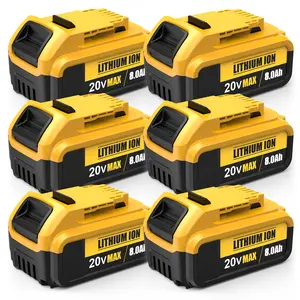 8.0Ah Lithium Battery Replacement for Dewalt 20V Battery Lithium-ion MAXa Series dewalt batteries Stock up