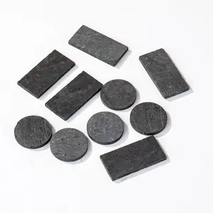 Natural Shungite & Geometric Quartz Crystal, 1 Count Chakra Reiki Stone for Home Decor, Crafts & Energy Healing