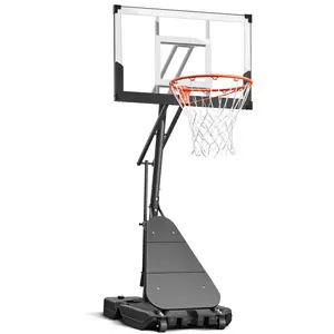 Seray Basketball Hoop Outdoor with 40 Inch Shatterproof Backboard & Rebounder, 3.4-10FT Height Adjustable Pool Basketball Goal for Adults Youth Teens, Portable Indoor Basketball Court, Birthday Gift Idea