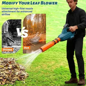 Leaf Blower Air Booster, Turbine Nozzle Extension for 2-4 Inch Leaf Blowers, Yard Lawn Driveway Cleaning Attachment