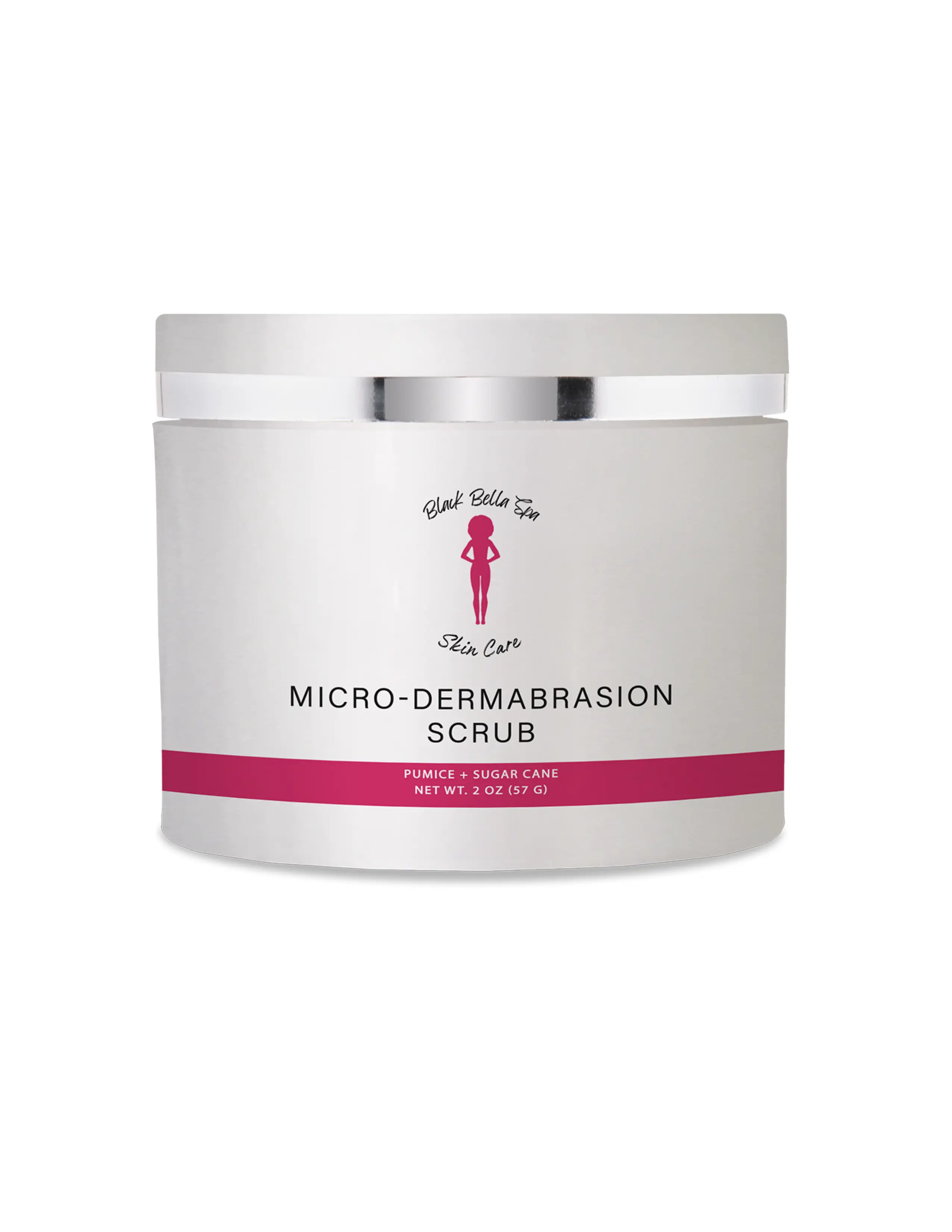 Black Bella Spa Microdermabrasion Scrub – Exfoliator with Pumice, Fruit & Tea Extracts (2 oz / 57g)
