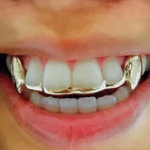 Halloween Vampire Fang Grillz - Punk Hip Hop Metal Fake Teeth | Sharp Canine Style