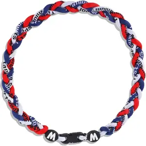 Premium 18inch Baseball Necklace w/Nylon Tri-Braided Rope Tornado Design