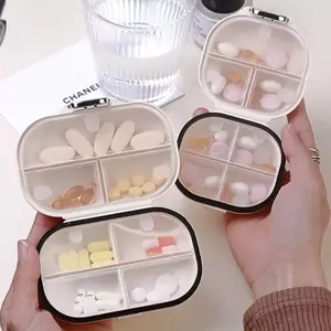 2026 Portable Travel Pill Box Single Compartment Dustproof Case Compact Medication Organizer for Home Office School Use Healthcare