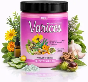 Viral Varices Gel 4.4oz (125g) – Natural Massage Gel Desinflamatorio de verices 4.23 oz (120 g) – Varicosa Massage Body Oil Targeted Cooling Sensation for Legs, Knees, Arms & Shoulders – Natural arnica oil with Calendula & Horse Extract
