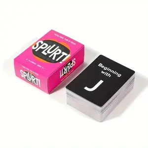 Spurt Card Game, 1/10 Boxes Fast Thinking & Speaking Card Game, Multiplayer Desktop Fun Game, Party Cards Game, Party Game for Adults & Teens