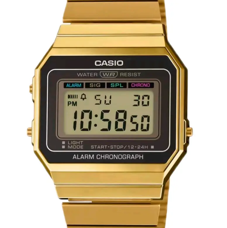 A700WG-9A brand new Casio gold slim vintage collection unisex watch "new Casio style"
