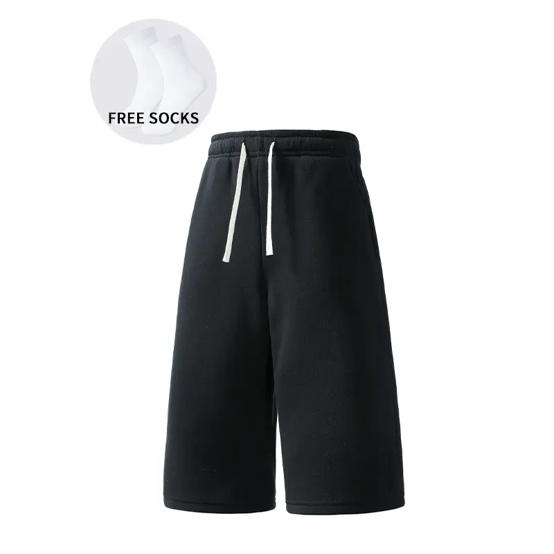 4PCS Men&rsquo;s 7-Inch Casual Sweat Shorts + Free Socks, Loose Drawstring Workout Shorts, Multicolor,summervibes