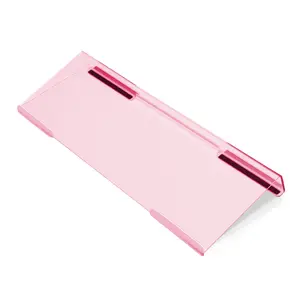 Ergonomic Computer Keyboard Stand for Desktop (Clear Pink), Keyboard Tilted Elevated Rack Key Board Holder Riser Stand for Office Home Desk Work, Desktop Accessory