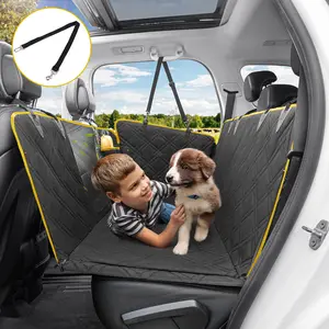 PetSafe Car Seat Cover with Adjustable Straps for Dogs - Waterproof & Durable - Easy to Clean - Universal Fit - Black & Yellow