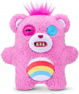 Fuggler Care Bears 9-Inch Plush Toy (Cheer Bear) by ZURU – Funny Ugly Monster Stuffed Animal with Human-Like Teeth, Collectible Plush for Kids, Tweens, Teens, Adults & Crossover Fans