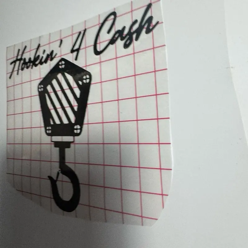 Hookin 4 cash decal/sticker sticker, Car Decal, Decal For Cars
