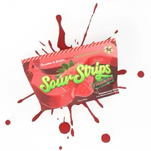 Strawberry Flavored Sour Strips with STRAWBERRY chamoy
