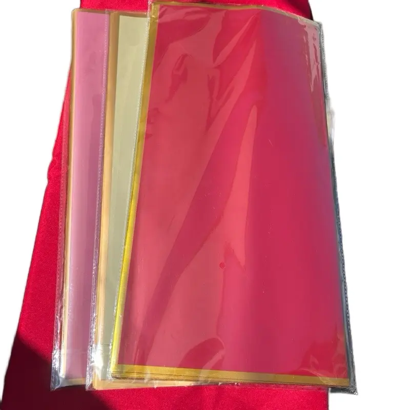 Korean Paper in Three Shades - Vibrant Pink, Yellow, and Red for Crafting and Decoration