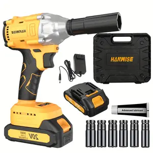 Cordless high torque impact wrench, wireless drill set, brushless electric impact gun drilling torque. Battery and charger, complete set of accessories, suitable for electric tools in cars and homes. Christmas holiday gifts